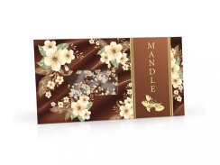 Květy - Mléčná čokoláda s posypem mandlemi 100 g