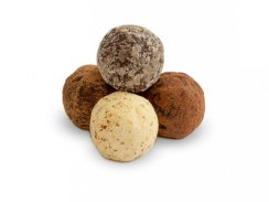 Výběr čokoládových truffles - leather box s mašlí 100g