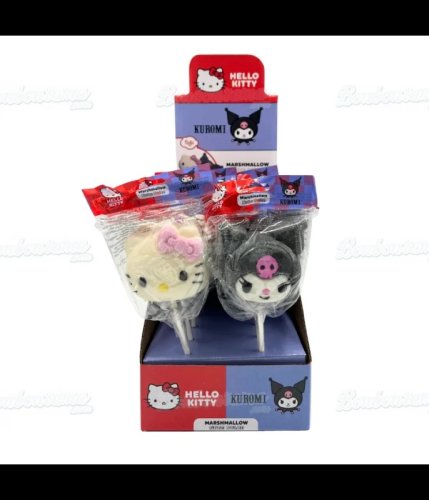 Hello Kitty & Kuromi marshmallow lízátko 30g