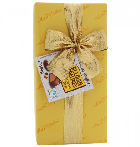 Maitre Truffout Belgické pralinky srdíčka 100g - Pralinky 100g: Červené pralinky