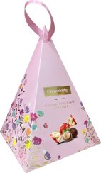 CHOCOLADY Pink nocciola Pralinky z mléčné čokolády s lískooříškovou náplní 130 g