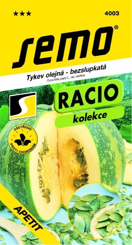 Tykev APETIT RACIO, olejná, bezslupkatá semena