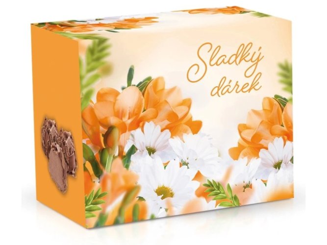 Kopretiny a frézie - Lanýže mléčné Classic s hoblinkami z mléčné čokolády 250g