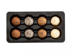 Růžovofialové květy -Výběr čokoládových truffles 100g