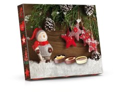 Vánoce (Panáček a hvězdičky) - Plněné čokoládové lodičky s ořechy 125g