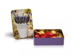 Čokoládové pralinky s kakaovou a oříškovou náplní - Levandule 110g