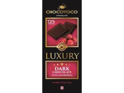 LUXURY Hořká čokoláda 72% s brusinkami 175g