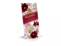 BELMARIA Belgická hořká čokoláda 72% - Červené květy 180 g