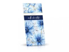 Belgická mléčná čokoláda - Modré květiny 100 g