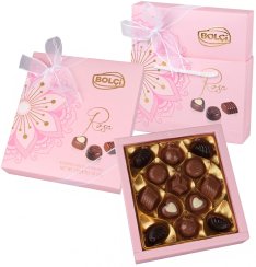 Bolci Chocolates Bolci Rosa Dárková bonboniéra s taškou 130g