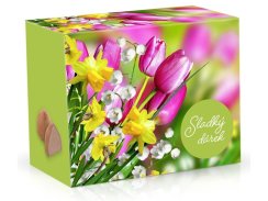 Belgické čokoládové lanýže s náplní karamel 250 g - Narcisy a tulipány Sladký dárek