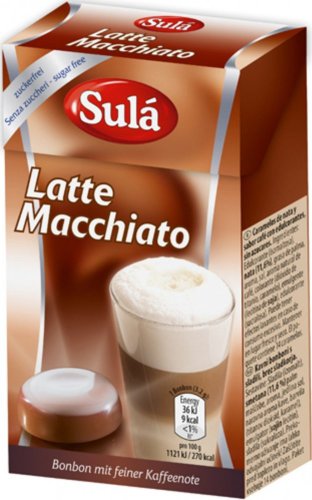 Sulá Bonbóny bez cukru Latte Macchiatto 44g - Sula bez cukru: Latte Macchiatto 44g