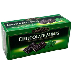 Maitre Truffout-Chocolate Mints Hořké čokoládové plátky s mátovou náplní 200g