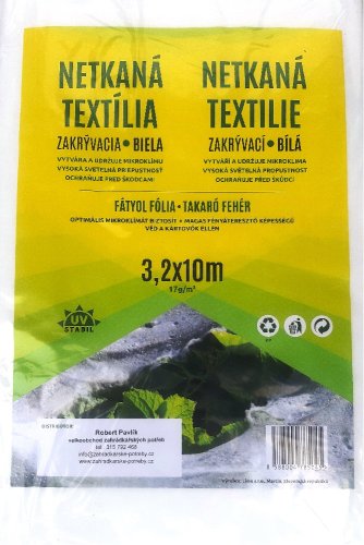 Netkaná textilie bílá  17g/m2  3,2x10m