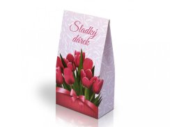 Italské pralinky - Sladký dárek s tulipány 100g (stříška)