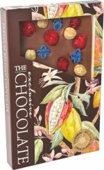 The Chocolate Formovaná mléčná čokoláda s lískovými oříšky, třešněmi a fialkami 145 g