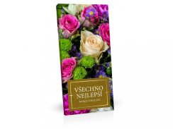 Všechno nejlepší (barevné květy) - Hořká čokoláda 60% 100g